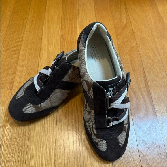 Coach Brown and Black Sneakers Sporty Design - Picture 1 of 6